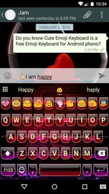 Electric Rainbow Emoji Keyboard android App screenshot 1