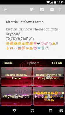 Electric Rainbow Emoji Keyboard android App screenshot 2