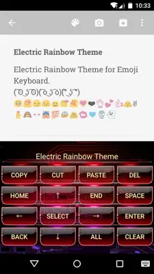 Electric Rainbow Emoji Keyboard android App screenshot 3