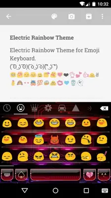 Electric Rainbow Emoji Keyboard android App screenshot 4