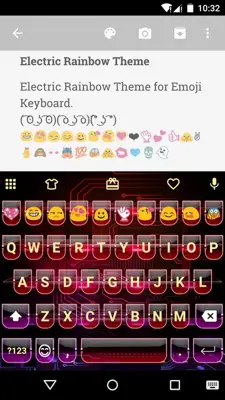 Electric Rainbow Emoji Keyboard android App screenshot 5